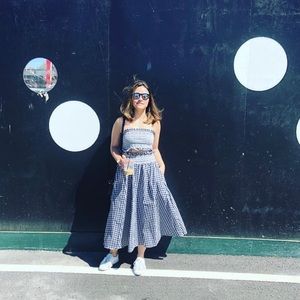 Zara tube tob and skirt set - plaid